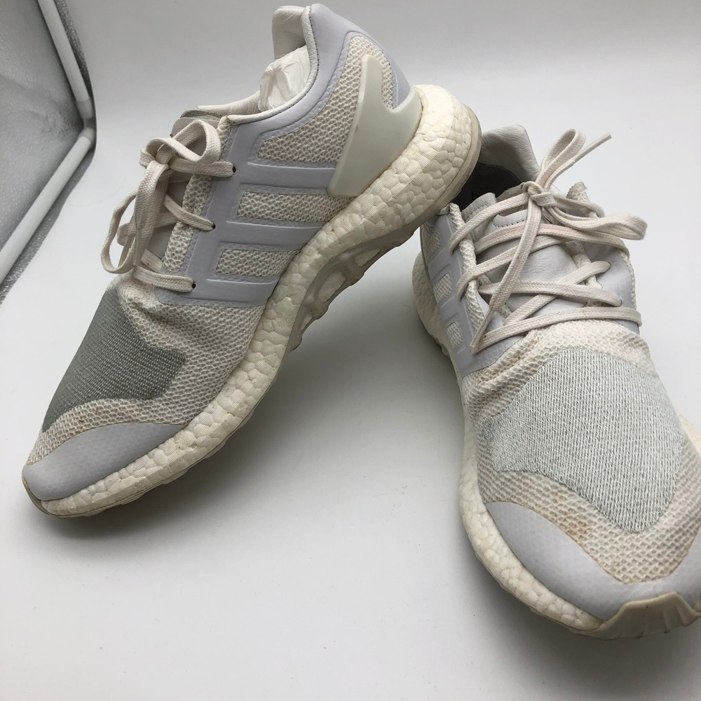 Adidas Y-3 Pure Boost Yohji Yamamoto Mens 10.5 Crystal White Sneakers BY8955 - Picture 10 of 14